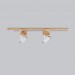 Track lighting with wide wood base Industrial ceiling light