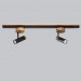 Track lighting with wide wood base Industrial ceiling light