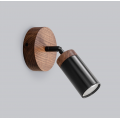 Wall sconce Black walnut Bathroom wall lighting Industrial light