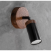 Wall sconce Black walnut Bathroom wall lighting Industrial light