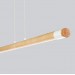 Line LED lighting Wooden walnut long chandelier |GaffDesign