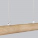 Line LED lighting Wooden walnut long chandelier |GaffDesign