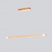 Line LED lighting Wooden walnut long chandelier |GaffDesign