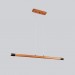 Line LED lighting Wooden walnut long chandelier |GaffDesign