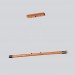 Line LED lighting Wooden walnut long chandelier |GaffDesign