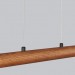 Line LED lighting Wooden walnut long chandelier |GaffDesign