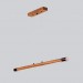 Line LED lighting Wooden walnut long chandelier |GaffDesign