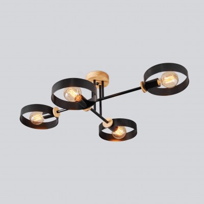 Large midcentury chandelier Black Pendant lighting Mid Century Modern