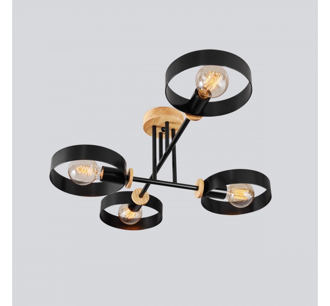 Midcentury chandelier Black Pendant lighting Mid Century Modern