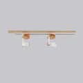 Track lighting with wide wood base Industrial ceiling light |GaffDesign