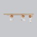 Track lighting with wide wood base Industrial ceiling light |GaffDesign