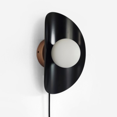 Oval black wall sconce Bedroom lighting opal Vanity light