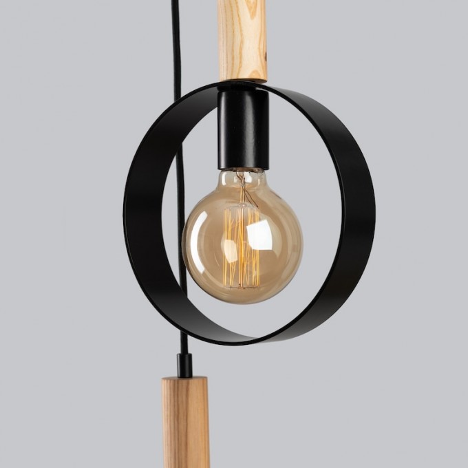 Pendant lighting Ceiling light Wooden long chandelier