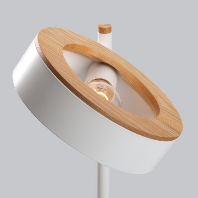 Midcentury modern table lamp White bedside light