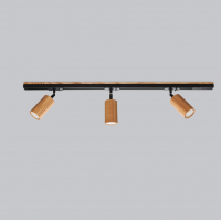 Track lighting Industrial wooden track light