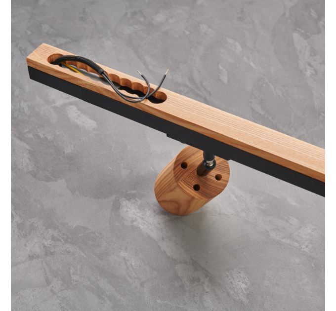 Track lighting Industrial wooden track light