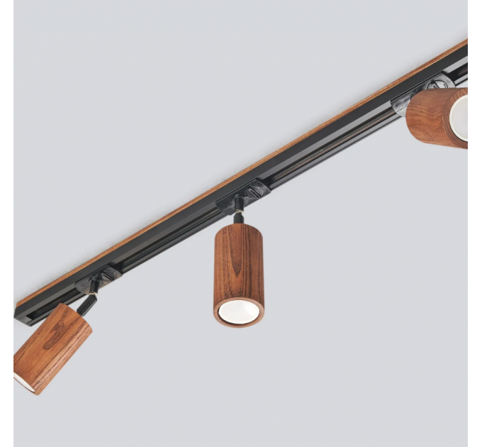 Track lighting Pendant light Industrial track Walnut Minimalist