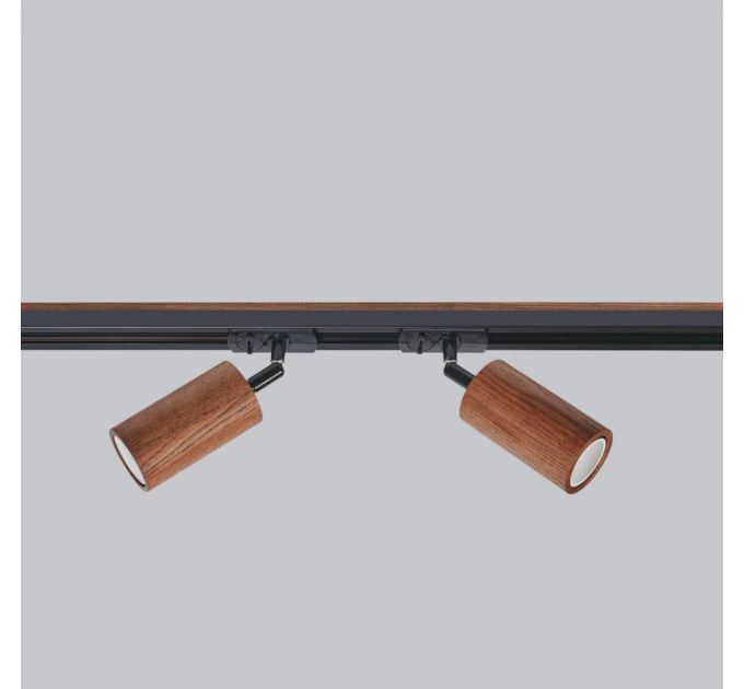 Track lighting Pendant light Industrial track Walnut Minimalist