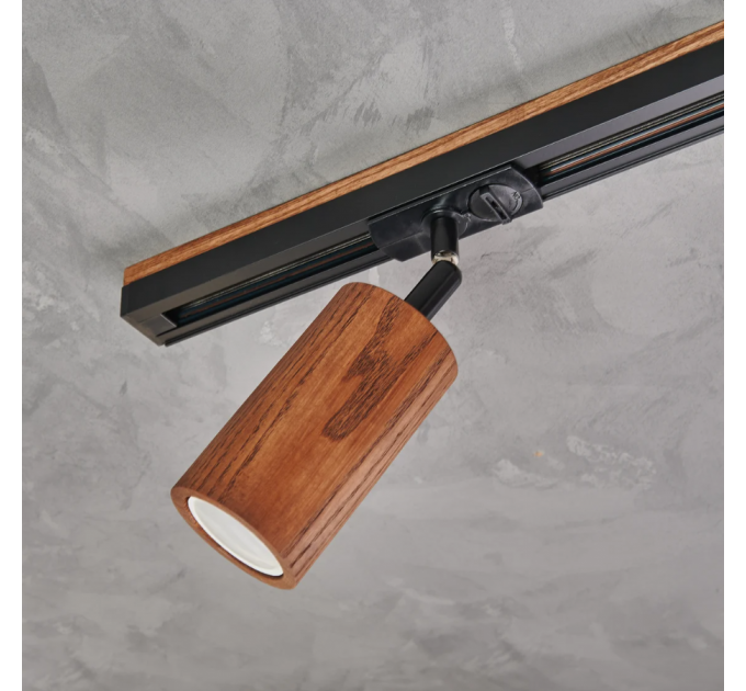 Track lighting Pendant light Industrial track Walnut Minimalist